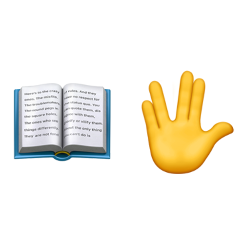 📖🖖 Emoji Domain iOS rendering